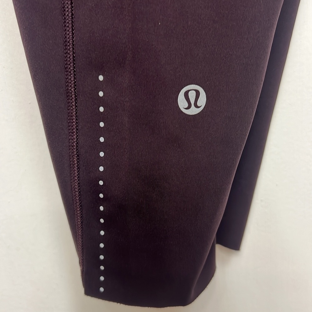 #28 Lululemon Fast Free Crop ll Nulux 19" 
Sz 8, Dark Adobe, Reflective Run Gym - Picture 7 of 14